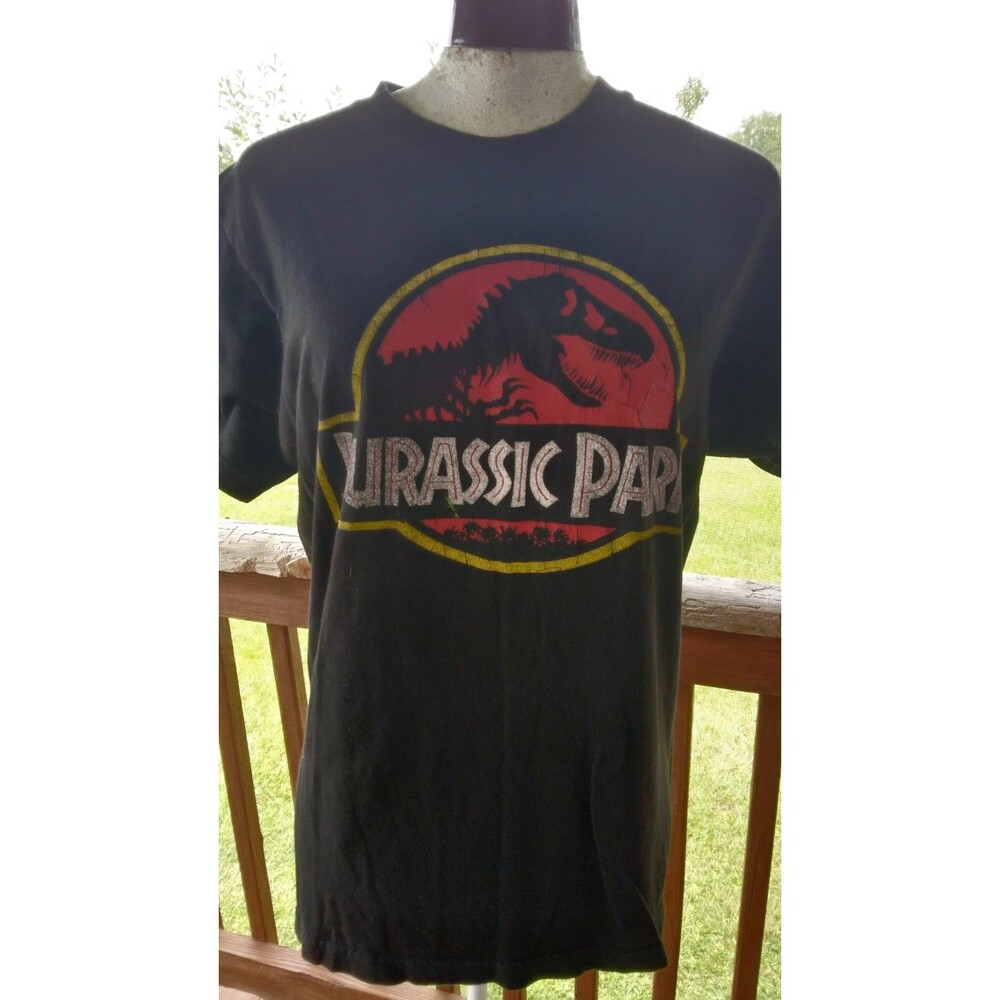 Jurassic Park Short Sleeve Graphic T Shirt Gray Medium